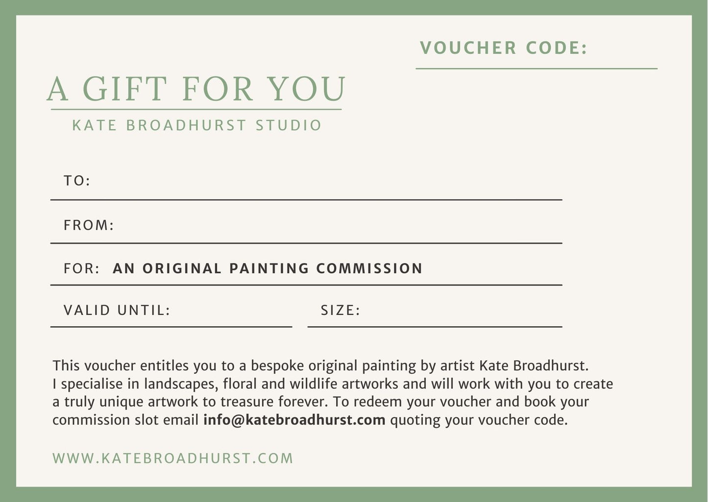 Commission Gift Voucher