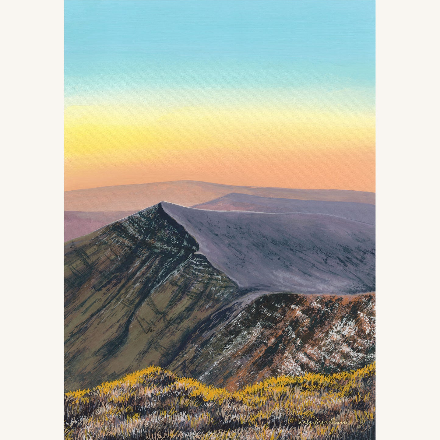 Hues Of Gold A5 Print