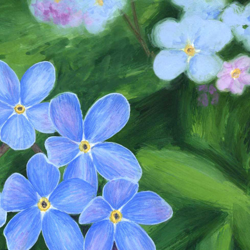 Forget Me Nots Original Painting
